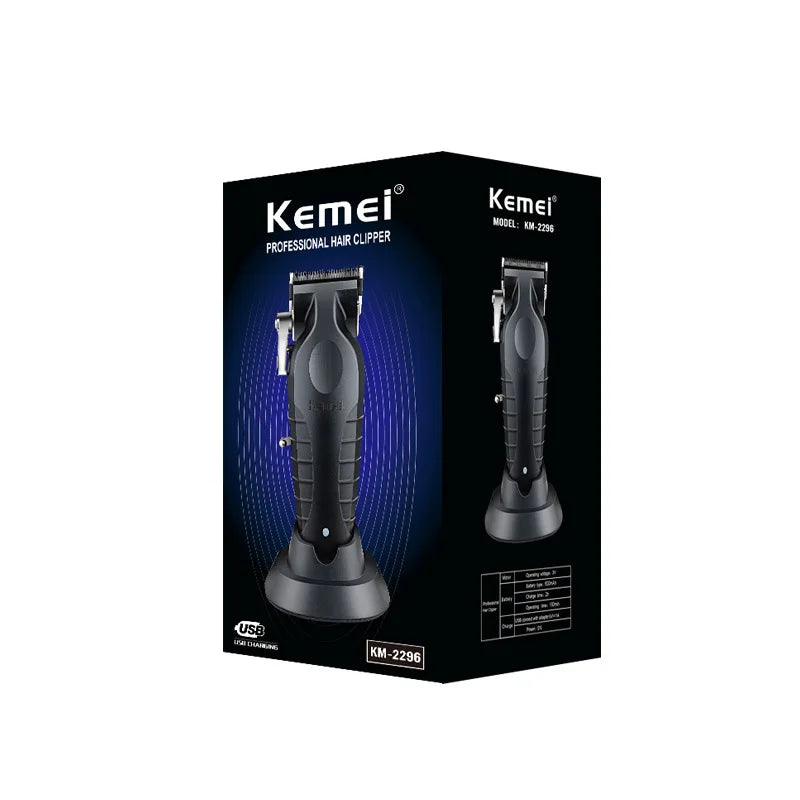 KM2296 Kemei Original Professional Rechargeable Hair Trimmer Adjustable Hair Clipper