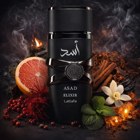 LATTAFA Asad Elixir Ambré men's perfume, vanilla, Tobacco & Wood