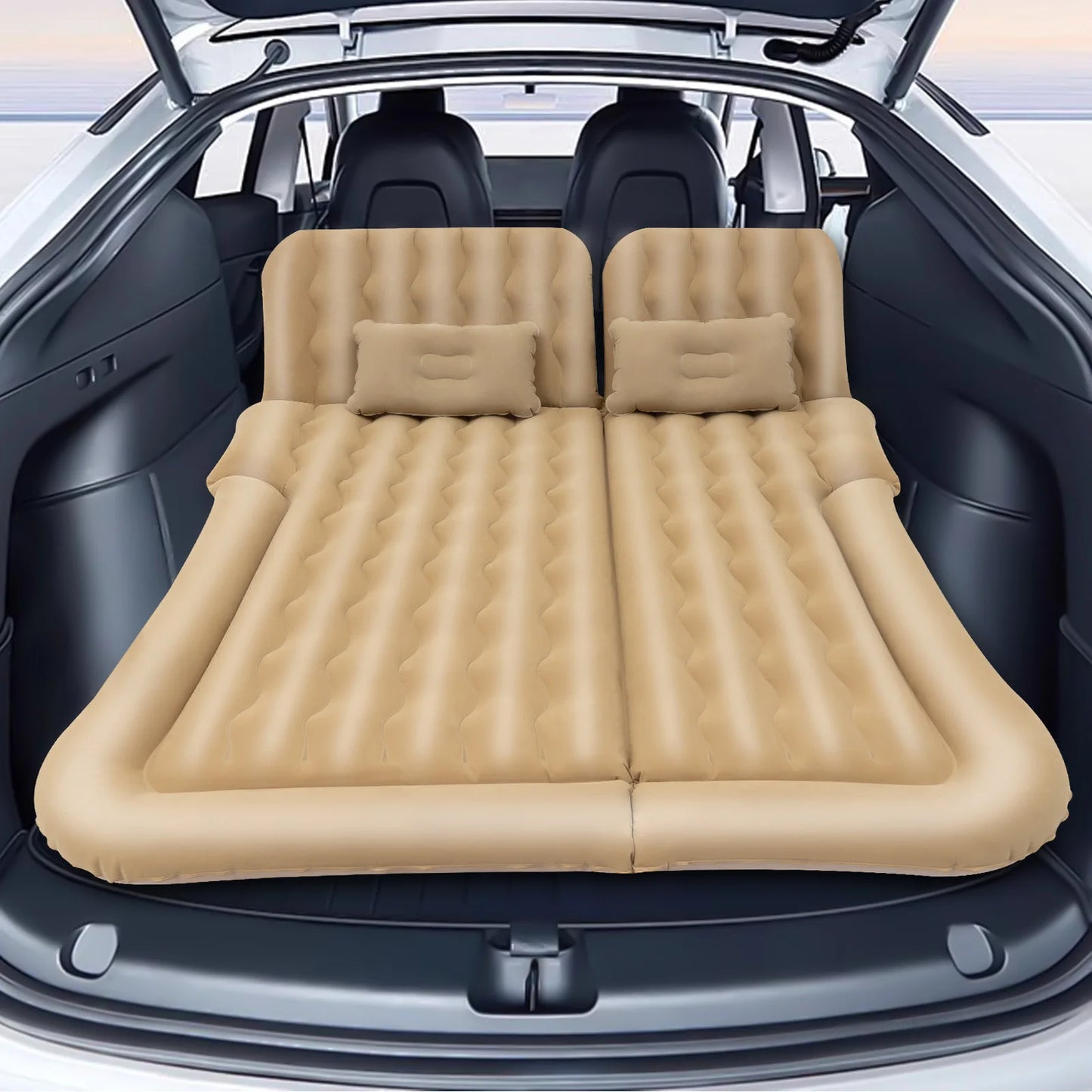 Universal Foldable Inflatable Bed Portable Mattress Set Car Back Seat Sleeping with pillows