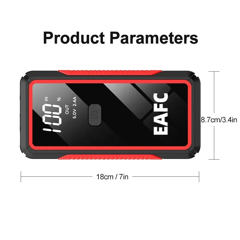 EAFC 600A / 2000A Car Jump Starter Portable Power Bank  Car Battery Booster 12V Auxiliary Starting Device