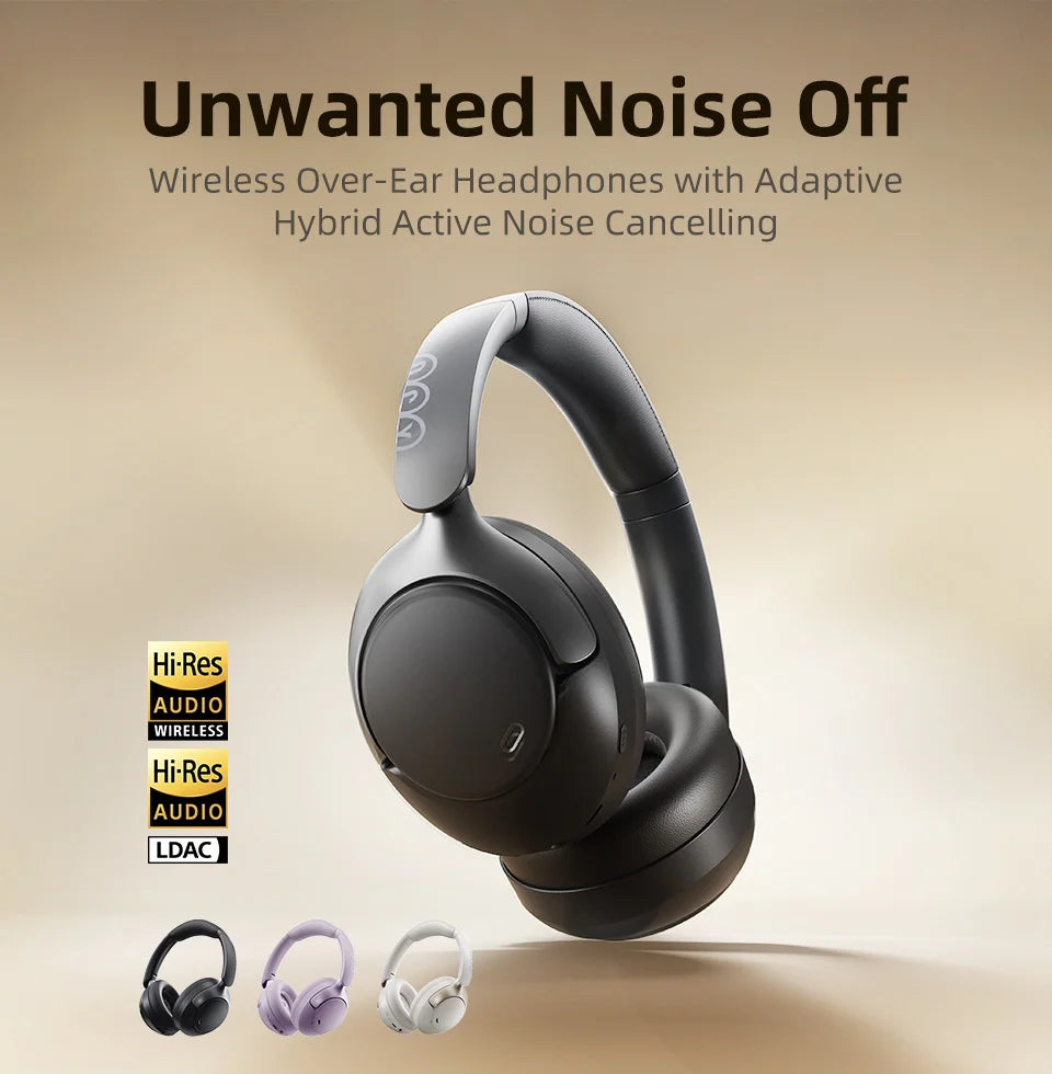 QCY H3 Pro ANC Wireless Bluetooth Headphone Hi-Res Spatial Audio Earphone