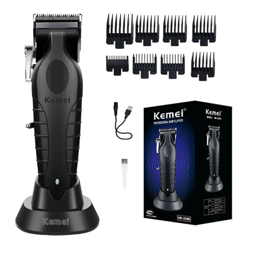 KM2296 Kemei Original Professional Rechargeable Hair Trimmer Adjustable Hair Clipper
